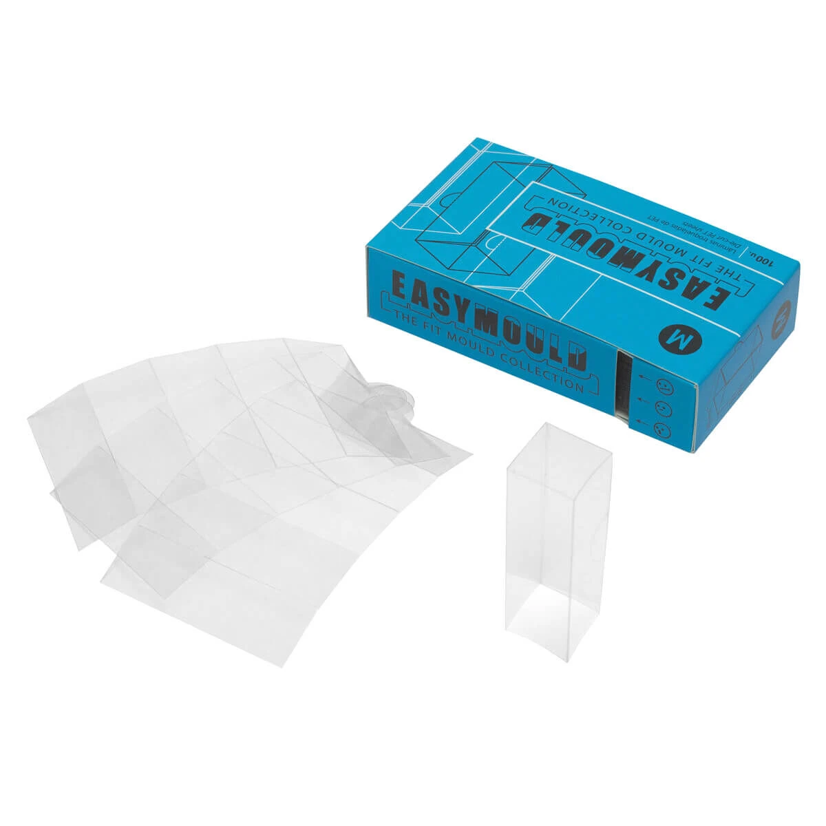 100% Chef Easy Mould Medium PET Sheets Vierkant 6 Cm 100 Stuks