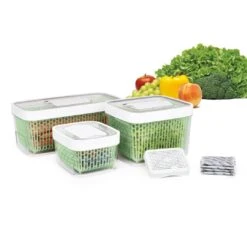 OXO Good Grips GreenSaver Vershoudbox 1,5 Liter Kunststof Wit -Keuken Benodigdheden 11139900 greensavergroen15liter8 8 3