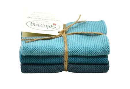 Solwang Design Vaatdoekjes 25 X 25 Cm Katoen Azure Blue 3 Stuks 1 Solwang Design Vaatdoekjes 25 X 25 Cm Katoen Azure Blue 3 Stuks