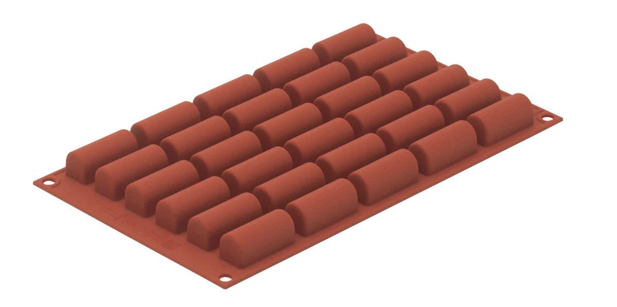 Silikomart Bakvorm 30 Mini Bûche Vormen 4,4 X 1,8 Cm Silicon