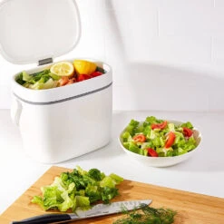 OXO Good Grips Compostemmer 6,5 Liter Kunststof Wit -Keuken Benodigdheden 13273400 compostemmer65literwit14 14