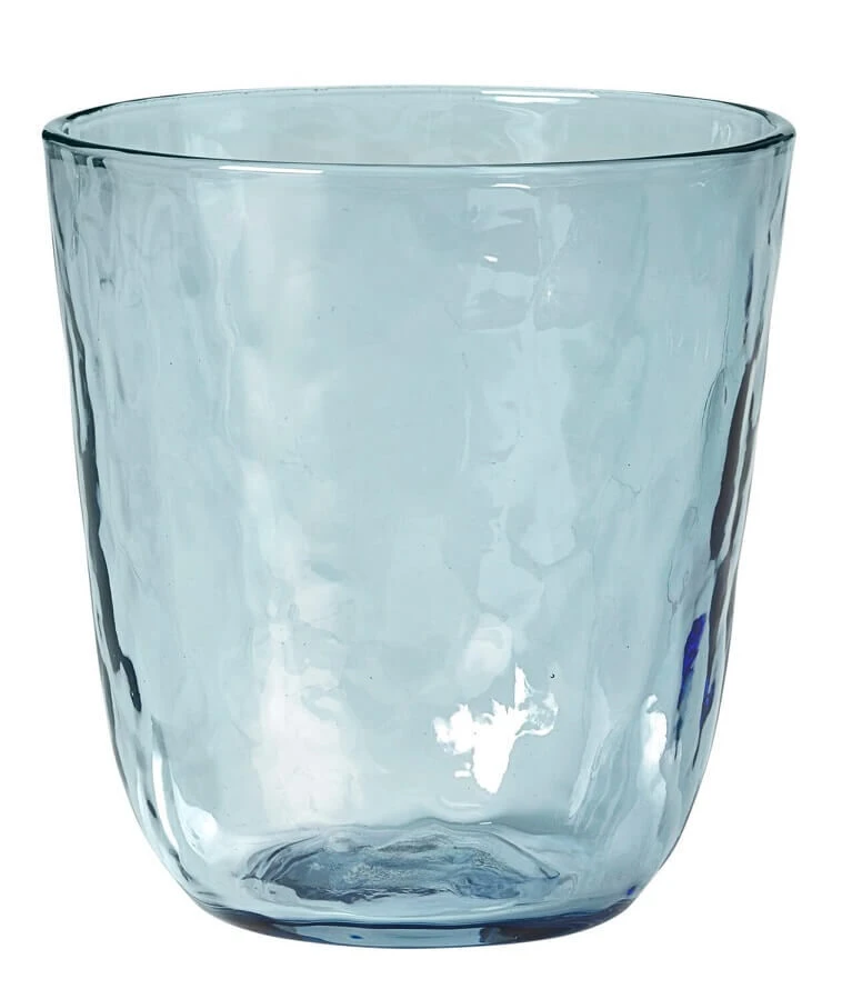 Broste Copenhagen Hammered Tumbler 335 Ml ø 9,2 Cm H 9,5 Cm Glas Blauw 1 Broste Copenhagen Hammered Tumbler 335 Ml ø 9,2 Cm H 9,5 Cm Glas Blauw