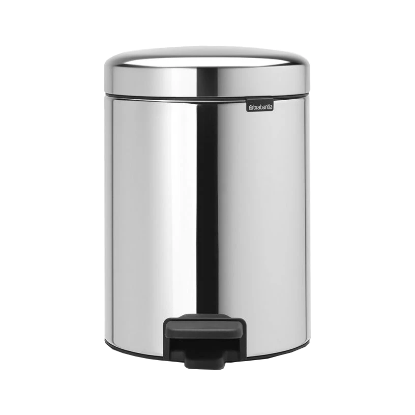 Brabantia Newicon Pedaalemmer 5 Liter Brilliant Steel 1 Brabantia Newicon Pedaalemmer 5 Liter Brilliant Steel