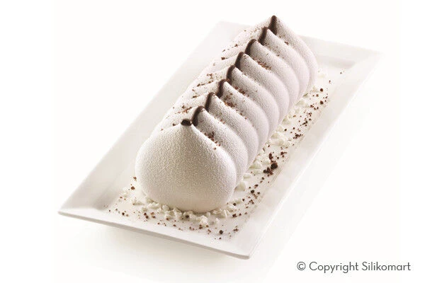 Silikomart 3Design Meringa Bakvorm 25 X 9 Cm Silicone Grijs 2 Silikomart 3Design Meringa Bakvorm 25 X 9 Cm Silicone Grijs - Afbeelding 2