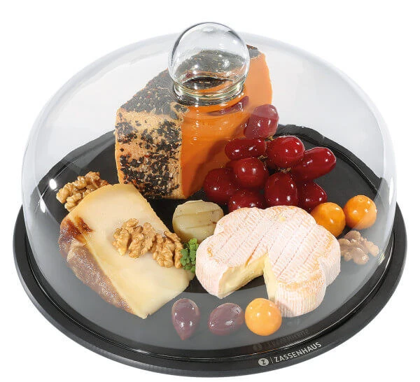 Zassenhaus Kaasstolp Glas Met Houten Plank Zwart 28 Cm 2 Zassenhaus Kaasstolp Glas Met Houten Plank Zwart 28 Cm - Afbeelding 2