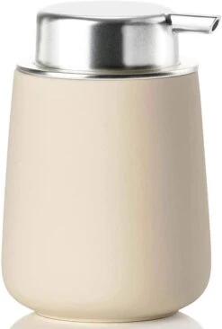 Zone Denmark Nova Zeepdispenser Porselein Rvs Zwart Crème