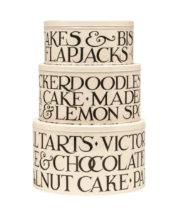 Emma Bridgewater Black Toast Koekblikken Blik 3-delig