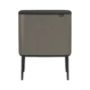 Brabantia Bo Touch Afvalemmer 11 + 23 Liter Platinum