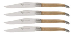 Laguiole En Aubrac Shepherd's Cross Steakmes 11,5 Cm Eikenhout 4 Stuks