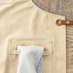 Alaskan Maker N°325 Schort Met Nek- En Middelband Katoen Beige -Keuken Benodigdheden 51rmt3 z0vl. sl500