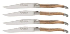 Laguiole En Aubrac Shepherd's Cross Steakmes 11,5 Cm Olijfhout 4 Stuks