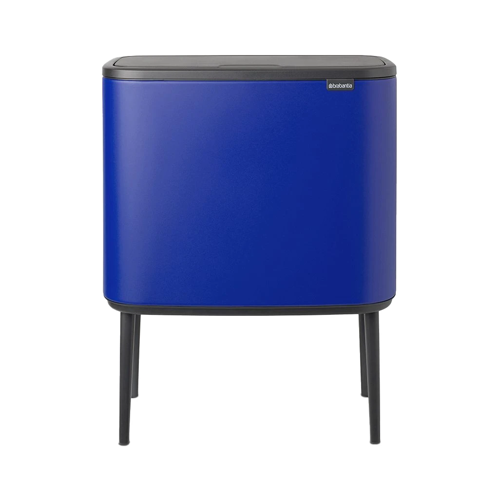 Brabantia Bo Touch Afvalemmer 11 + 23 Liter Mineral Powerful Blue 1 Brabantia Bo Touch Afvalemmer 11 + 23 Liter Mineral Powerful Blue
