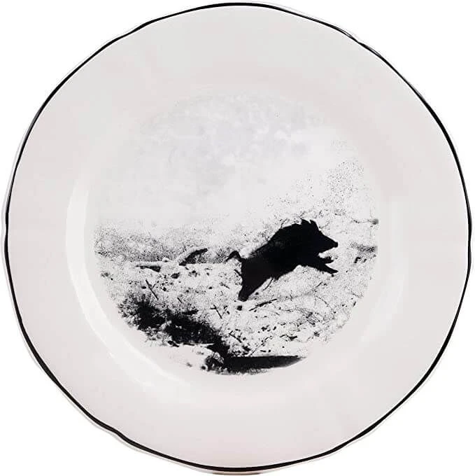 Gien Chambord Sanglier Dessertbord ø 23,2 Cm Keramiek 1 Gien Chambord Sanglier Dessertbord ø 23,2 Cm Keramiek