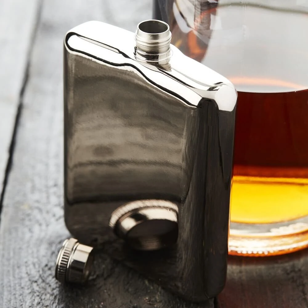 Point-Virgule Heupfles 175 Ml Rvs Zwart 2 Point-Virgule Heupfles 175 Ml Rvs Zwart - Afbeelding 2