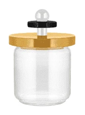 Alessi Twergi ES16/75 1 Voorraadpot 750 Ml Glas Hout Geel