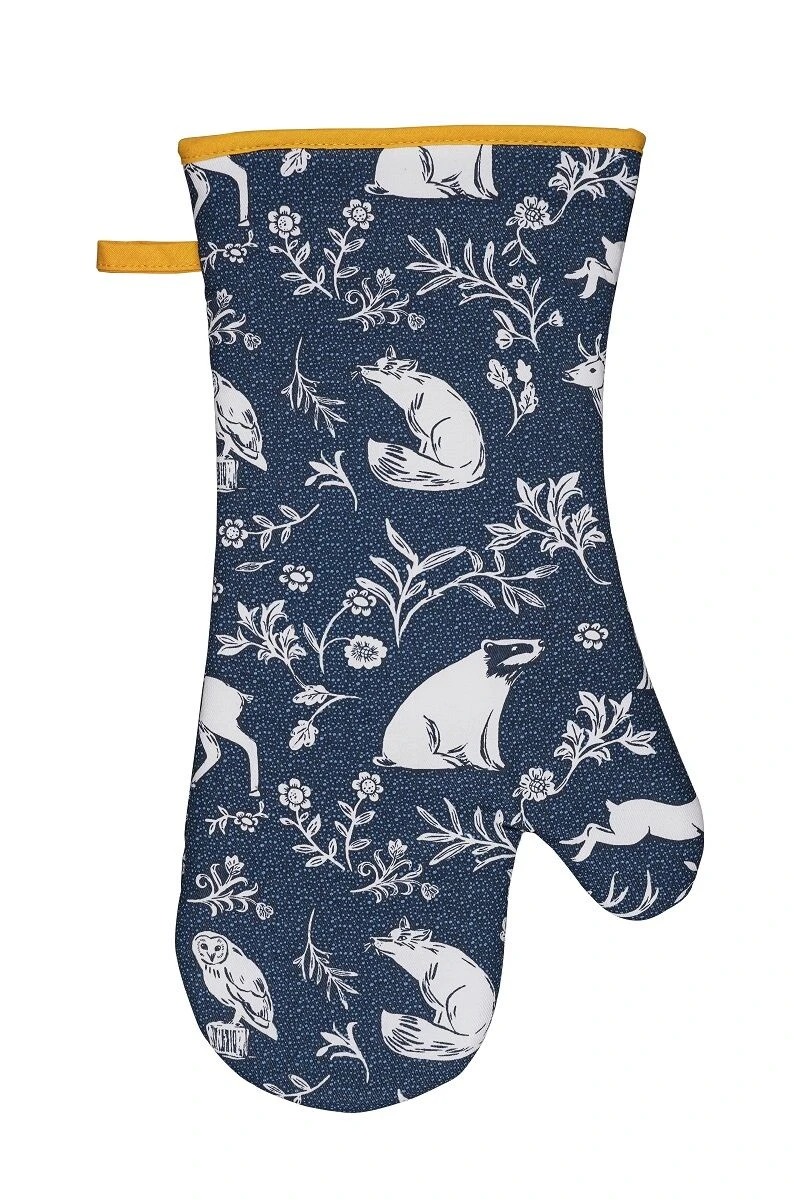 Ulster Weavers Forest Friends Ovenwant Katoen Navy & Yellow 1 Ulster Weavers Forest Friends Ovenwant Katoen Navy & Yellow