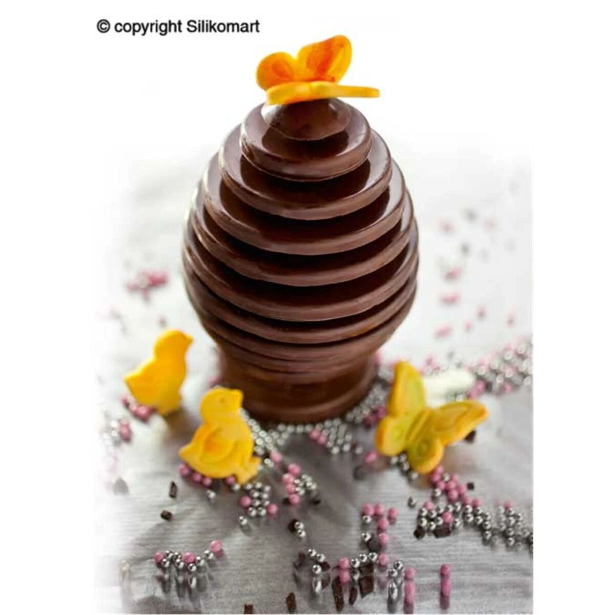 Silikomart 3D Egg Choc Mal Chocolade Paasei 30,5 Cm Silicone Bruin 2 Silikomart 3D Egg Choc Mal Chocolade Paasei 30,5 Cm Silicone Bruin - Afbeelding 2