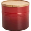 Le Creuset Voorraadpot Met Houten Deksel ø 14 X 12 Cm Aardewerk Kersrood