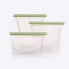 Lekue Lékué Herbruikbare Voorraadzakken Silicone Transparant/groen 3-delig