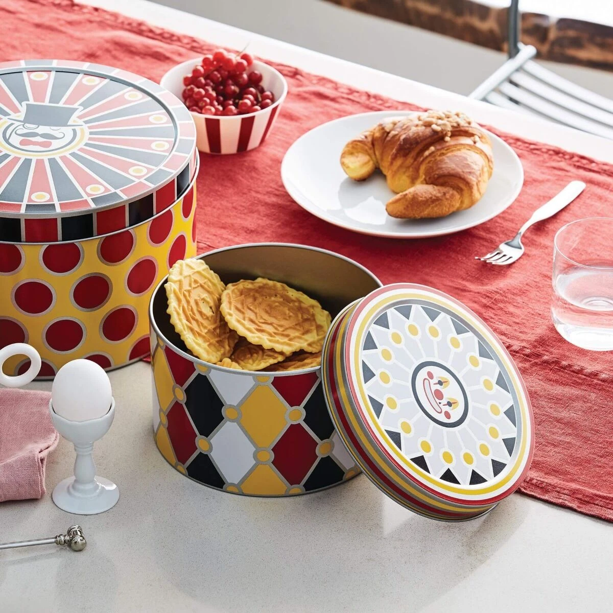 Alessi Circus Marcel Wanders Koektrommelset 3-delig 2 Alessi Circus Marcel Wanders Koektrommelset 3-delig - Afbeelding 2