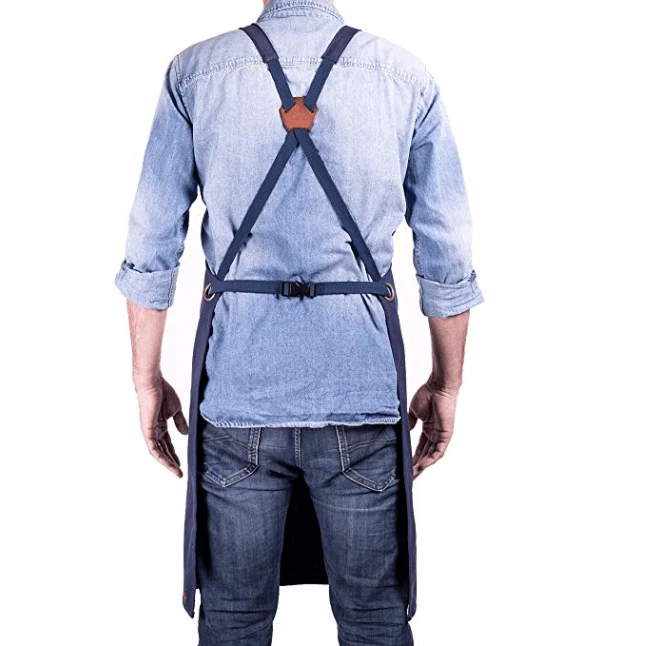 Alaskan Maker N°515 Schort Katoen Zeeblauw 4 Alaskan Maker N°515 Schort Katoen Zeeblauw - Afbeelding 4