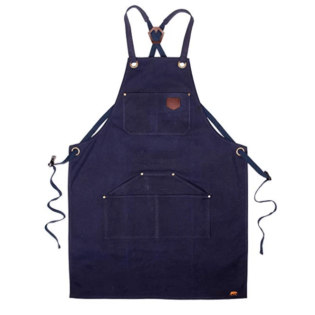 Alaskan Maker N°515 Schort Katoen Zeeblauw 1 Alaskan Maker N°515 Schort Katoen Zeeblauw