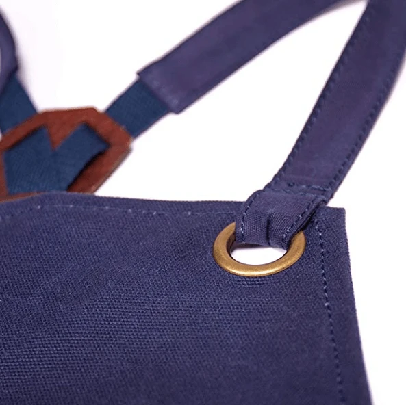 Alaskan Maker N°515 Schort Katoen Zeeblauw 3 Alaskan Maker N°515 Schort Katoen Zeeblauw - Afbeelding 3