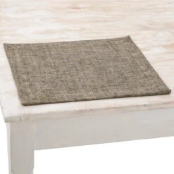 Charvet PEPITE Placemat 48 X 35 Cm Linnen Zwart/beige