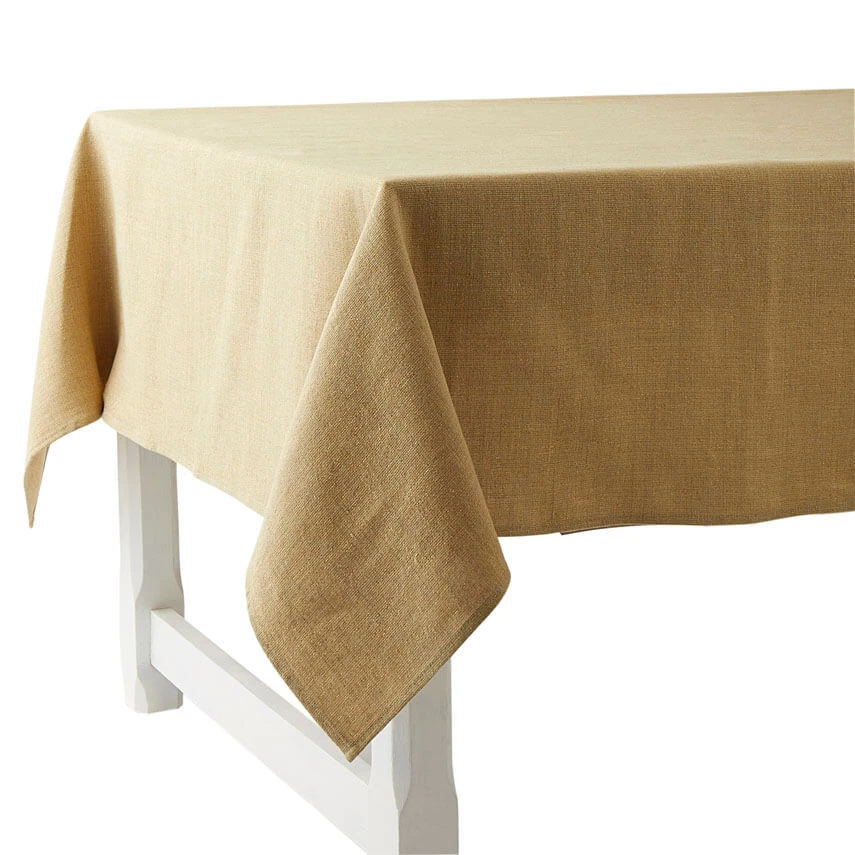 Charvet PEPITE Tafellaken 320 X 150 Cm Linnen Geel/beige Met Glinster