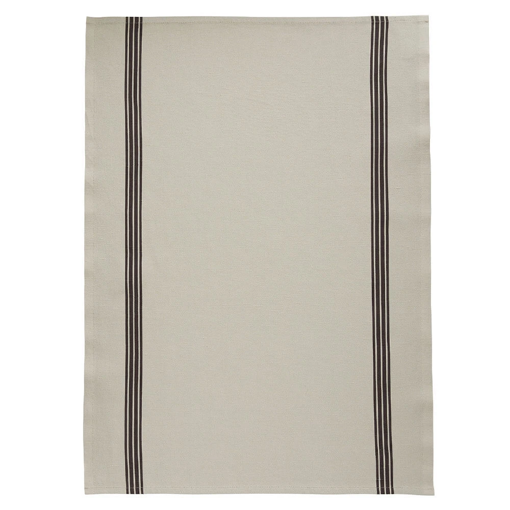 Charvet PIANO Theedoek 52 X 75 Cm Linnen Naturel Met Donkere Streep