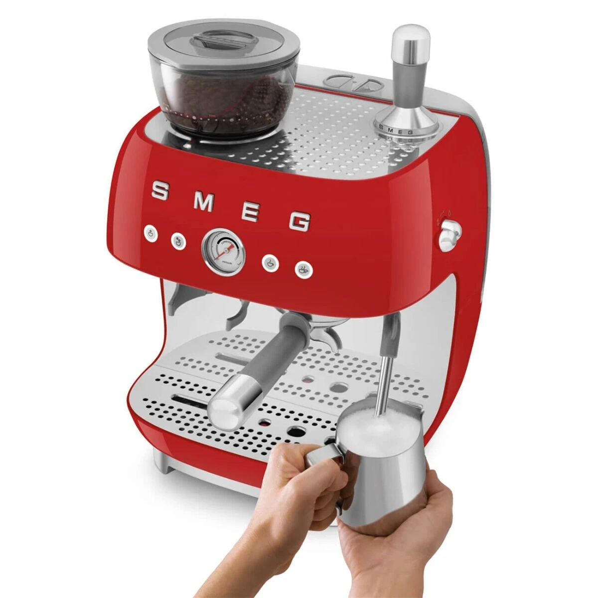 Smeg 50's Style Handmatige Espressomachine 2,4 Liter Rood 3 Smeg 50's Style Handmatige Espressomachine 2,4 Liter Rood - Afbeelding 3