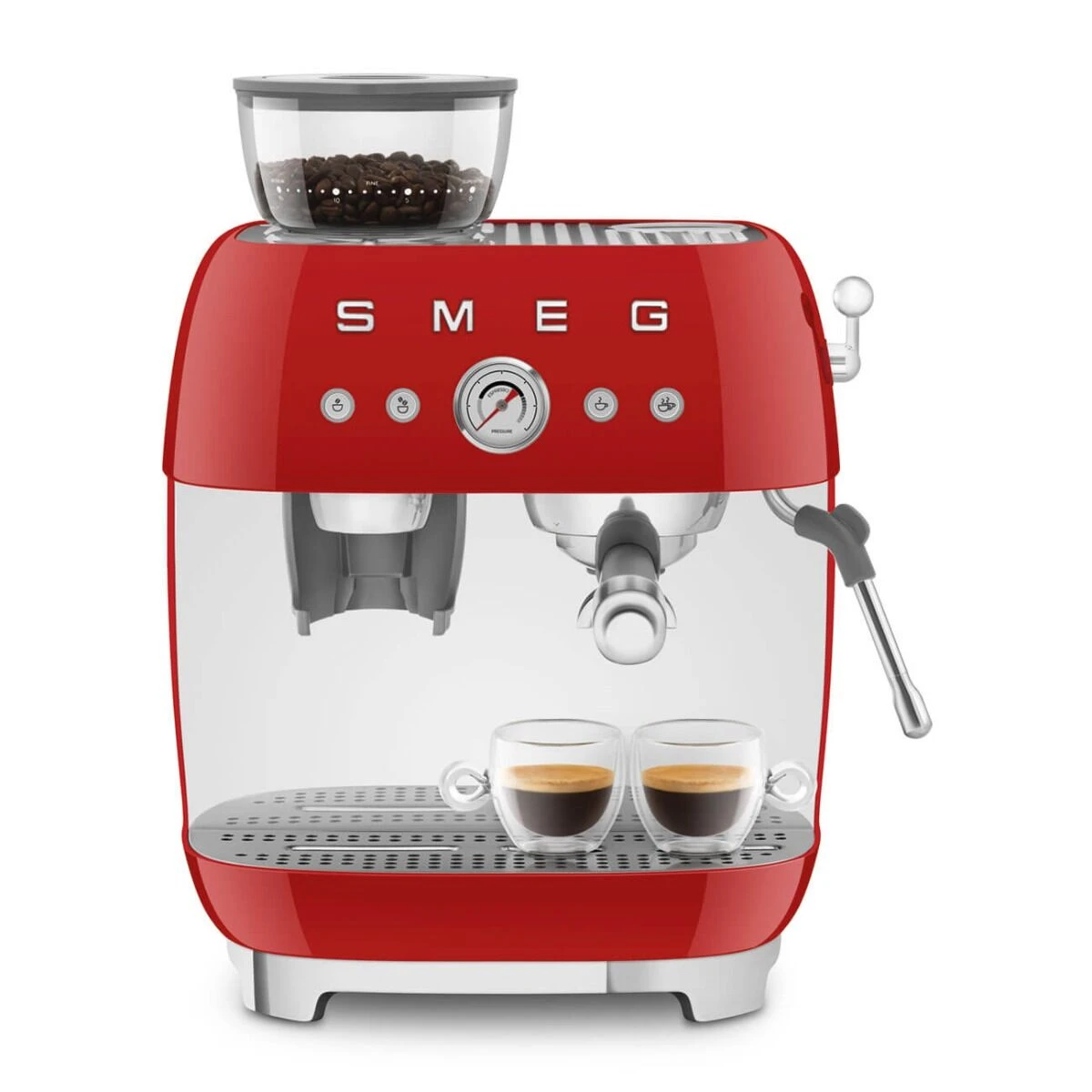 Smeg 50's Style Handmatige Espressomachine 2,4 Liter Rood 5 Smeg 50's Style Handmatige Espressomachine 2,4 Liter Rood - Afbeelding 5
