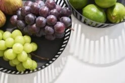 Yamazaki Tower Fruitschaal Breed Staal Zwart -Keuken Benodigdheden fruit basket wide tower black 1