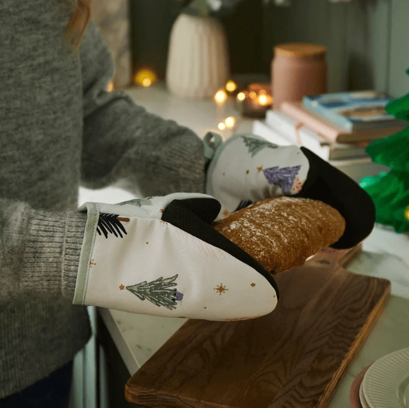 Ulster Weavers Frosty Trees Kleine Ovenwant Gerecycled Katoen Groen 2 Stuks 2 Ulster Weavers Frosty Trees Kleine Ovenwant Gerecycled Katoen Groen 2 Stuks - Afbeelding 2