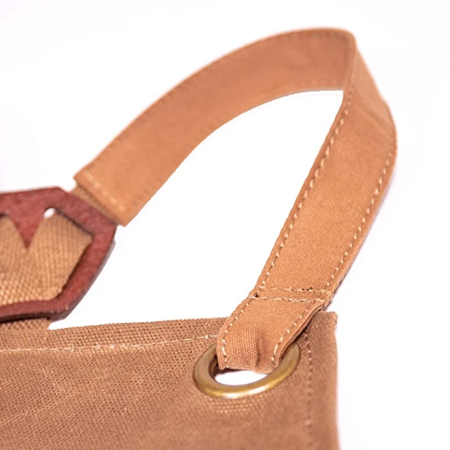 Alaskan Maker N°515 Schort Katoen Bruin 3 Alaskan Maker N°515 Schort Katoen Bruin - Afbeelding 3