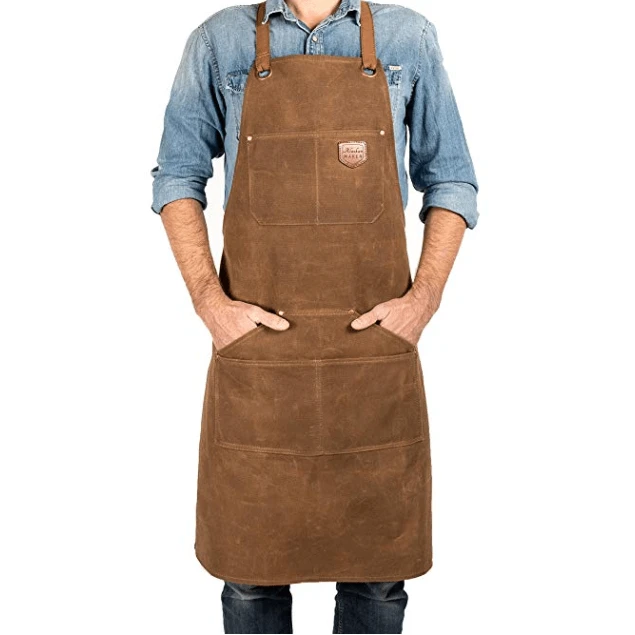 Alaskan Maker N°515 Schort Katoen Bruin 2 Alaskan Maker N°515 Schort Katoen Bruin - Afbeelding 2