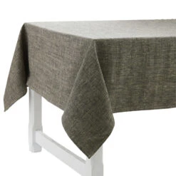 Charvet PEPITE Tafellaken 320 X 150 Cm Linnen Zwart/beige Met Glinster