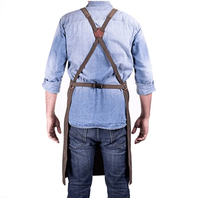 Alaskan Maker N°515 Schort Katoen Olijfgroen 3 Alaskan Maker N°515 Schort Katoen Olijfgroen - Afbeelding 3