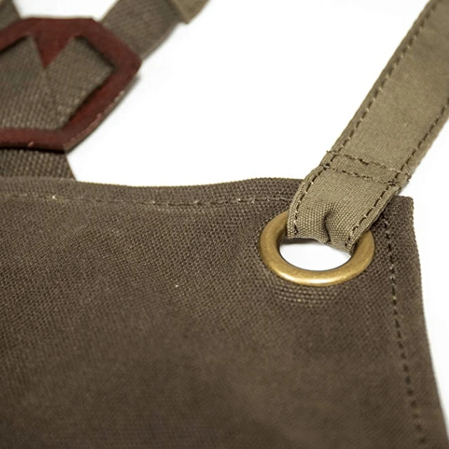 Alaskan Maker N°515 Schort Katoen Olijfgroen 4 Alaskan Maker N°515 Schort Katoen Olijfgroen - Afbeelding 4