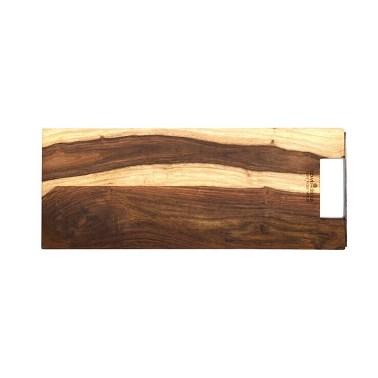 Bowls And Dishes Rose Wood Rechte Serveerplank Met Metalen Handvat 49 Cm 1 Bowls And Dishes Rose Wood Rechte Serveerplank Met Metalen Handvat 49 Cm