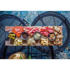 Bowls And Dishes Rose Wood Rechte Serveerplank Met Metalen Handvat 49 Cm 5 Bowls And Dishes Rose Wood Rechte Serveerplank Met Metalen Handvat 49 Cm -Keuken Benodigdheden rs1049 4