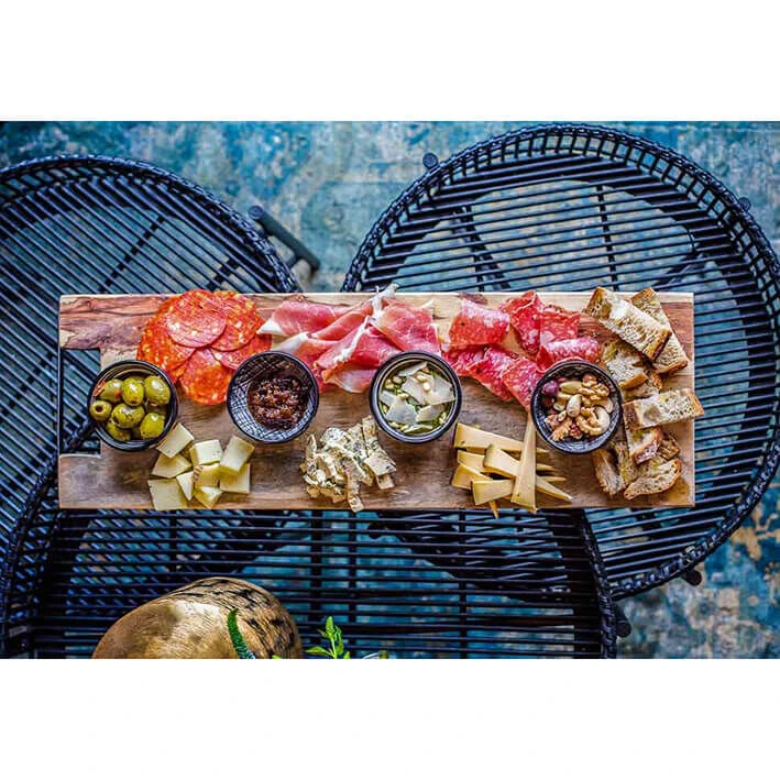 Bowls And Dishes Rose Wood Rechte Serveerplank Met Metalen Handvat 49 Cm 3 Bowls And Dishes Rose Wood Rechte Serveerplank Met Metalen Handvat 49 Cm - Afbeelding 3