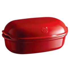 Emile Henry Le Pain Artisan Broodbakpan 34 X 21,5 Cm Aardewerk Rood -Keuken Benodigdheden schermopname 755