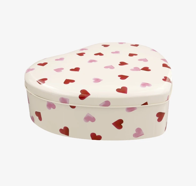 Emma Bridgewater Pink Hearts Blik Hartvormig 1 Emma Bridgewater Pink Hearts Blik Hartvormig