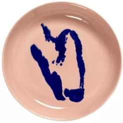 Serax Feast By Ottolenghi Hoog Bord ø 22 Cm H 4 Cm Aardewerk Delicious Pink + Pepper Blue