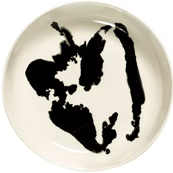 Serax Feast By Ottolenghi Hoog Bord ø 22 Cm H 4 Cm Aardewerk White + Pepper Black 1 Serax Feast By Ottolenghi Hoog Bord ø 22 Cm H 4 Cm Aardewerk White + Pepper Black
