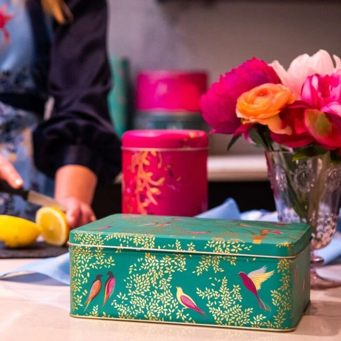 Sara Miller Green Birds Blik 19,5 X 15 Cm 2 Sara Miller Green Birds Blik 19,5 X 15 Cm - Afbeelding 2