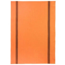 Charvet PIANO Theedoek 75 X 52 Cm Linnen Oranje Met Donkere Streep