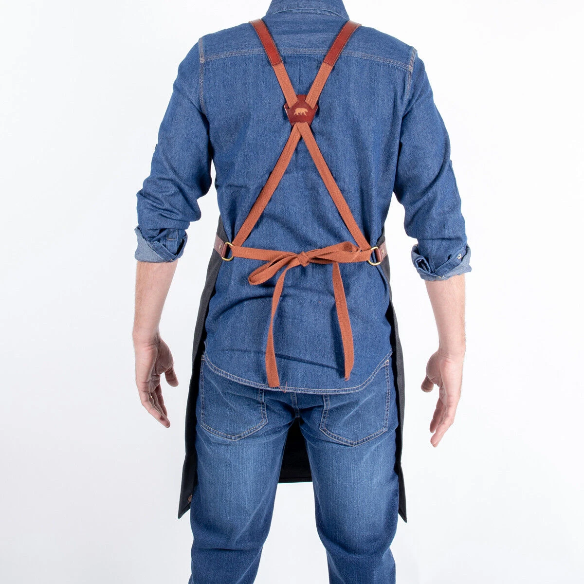 Alaskan Maker N°281 Schort 85 X 68,5 Cm Katoen Leer Black 3 Alaskan Maker N°281 Schort 85 X 68,5 Cm Katoen Leer Black - Afbeelding 3