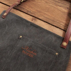 Alaskan Maker N°325 Schort Met Nek- En Middelband Katoen Black 9 Alaskan Maker N°325 Schort Met Nek- En Middelband Katoen Black -Keuken Benodigdheden tablier vintage 325 3